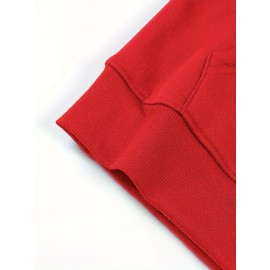 Women's Koi Fish & for Lotus Zip-Up Hoodie Jacket - Dark Green/Red Accents, Front Pockets, Machine Washable Zippered Hooded Sweatshirt for Fall/Winter Casual & Formal Outfits, Winter Wear, Artistic Design, Soft Material, Trend Followers