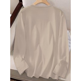 Women's Black Long Sleeve Crew Neck T-Shirt with White & Grey Titmouse Bird & Red Berry Graphic Print - Soft Casual Fall Winter Top, Machine Washable Everyday Comfortable Shirt for Nature-Inspired Outfits